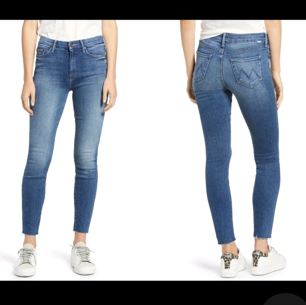 Mother The Looker Ankle Fray in Satisfaction Guaranteed Wash Size 24